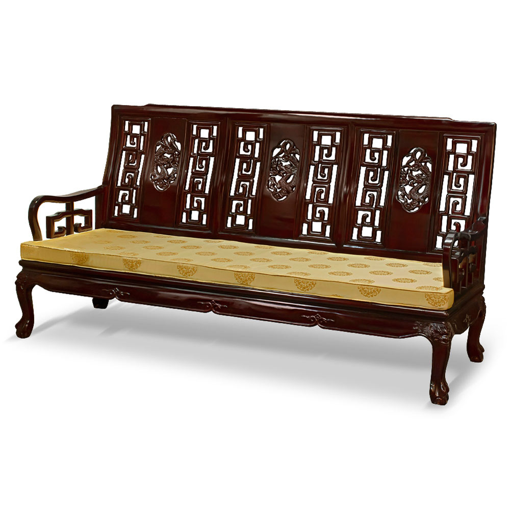 Chinese Longevity Symbol Design White Sofa Chair Cushion (#08)
