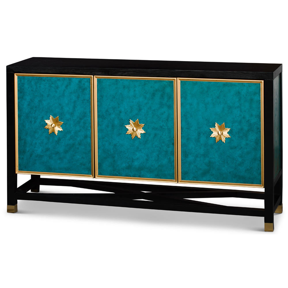 Black and Blue Zen Modern Asian Cabinet
