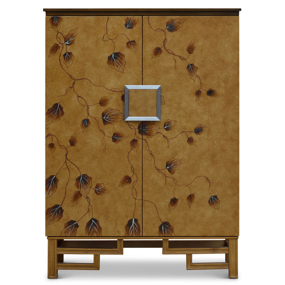 Gold Su Chow Chinese Armoire