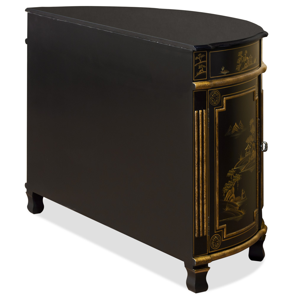 Chinoiserie Scenery French Commode with Granite Top
