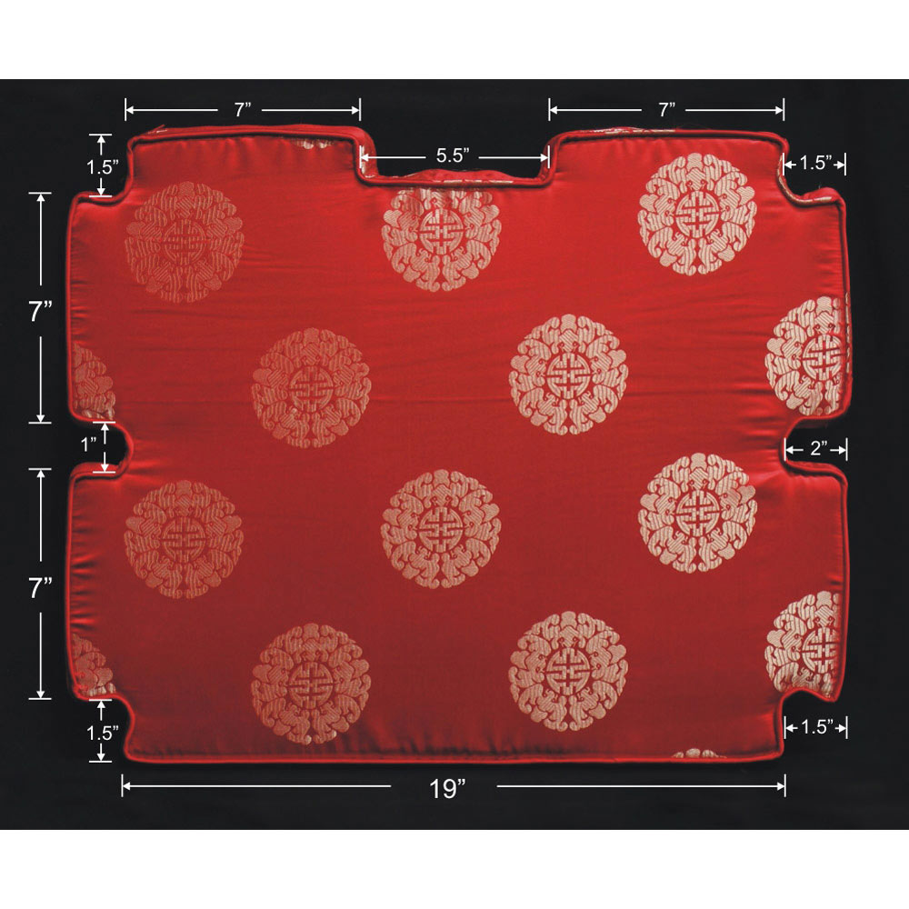 Chinese Longevity Symbol Design Royal Navy Blue Ming Chair Cushion (#07)