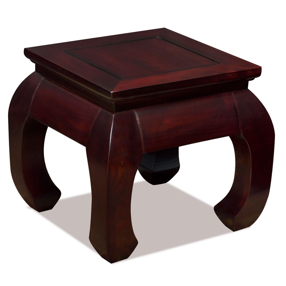 Dark Cherry Petite Elmwood Ming Square Chinese Table