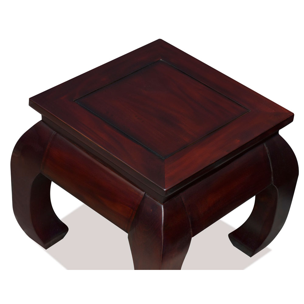 Dark Cherry Petite Elmwood Ming Square Chinese Table