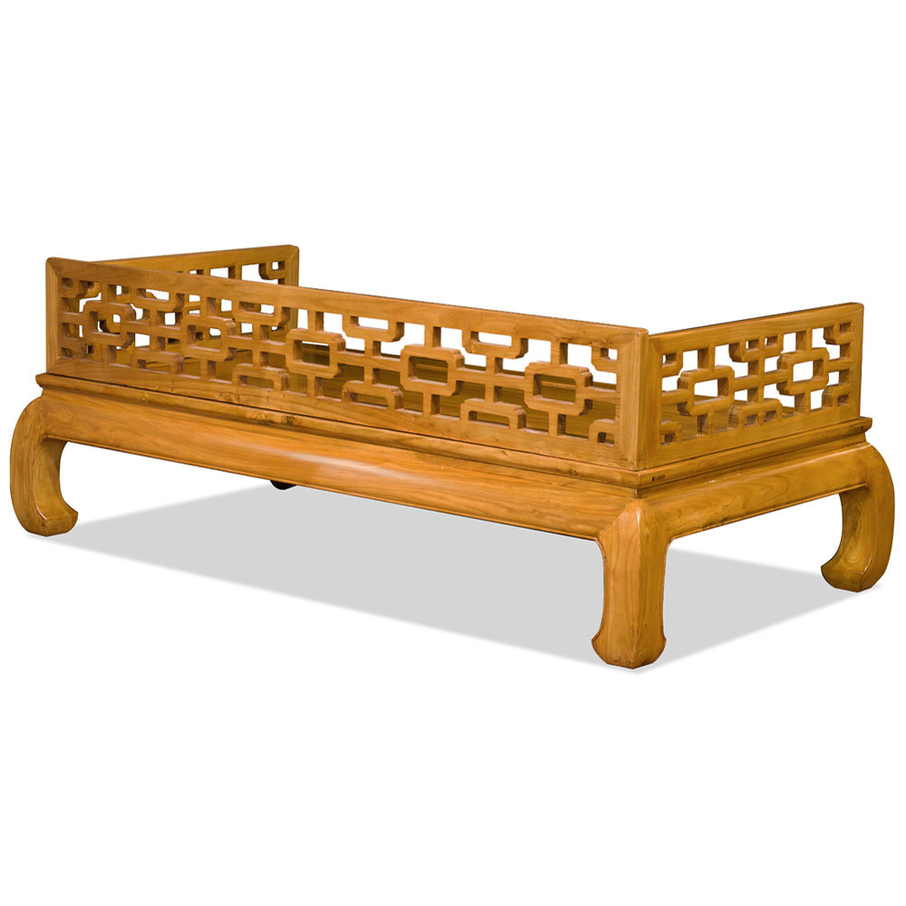 Natural Finish Elmwood Chinese Ming Day Bed