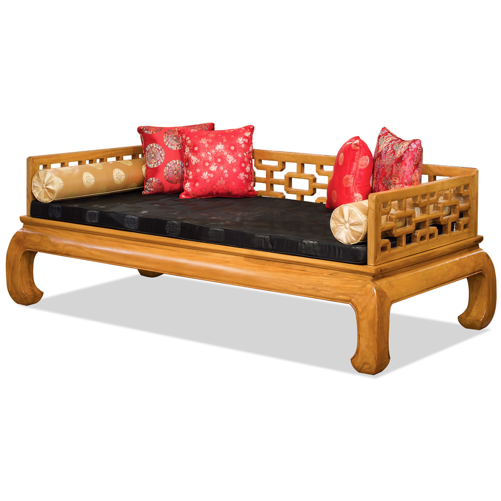 Natural Finish Elmwood Chinese Ming Day Bed