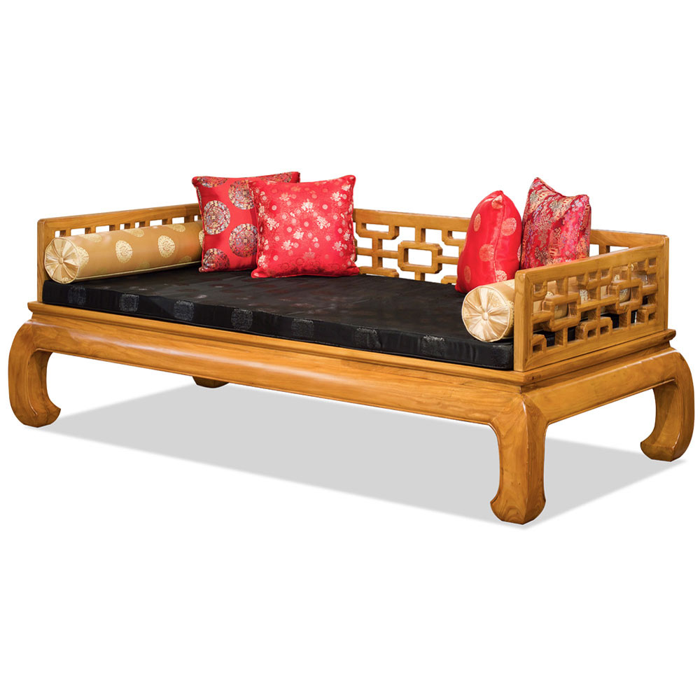 Natural Finish Elmwood Chinese Ming Day Bed