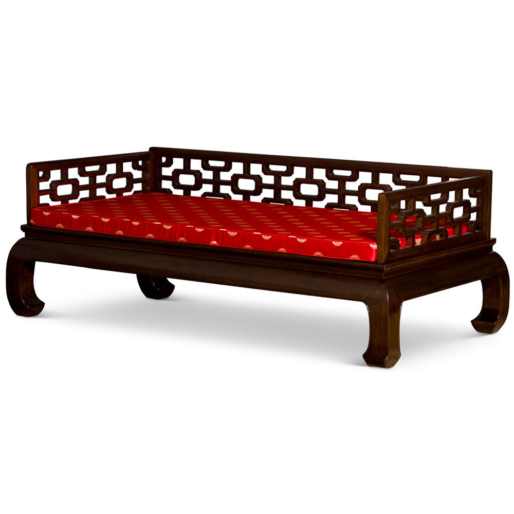 Dark Espresso Finish Elmwood Chinese Ming Day Bed