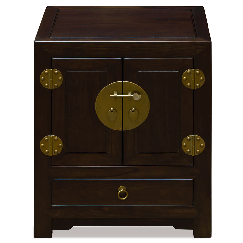 Dark Espresso Elmwood Chinese Ming Cabinet