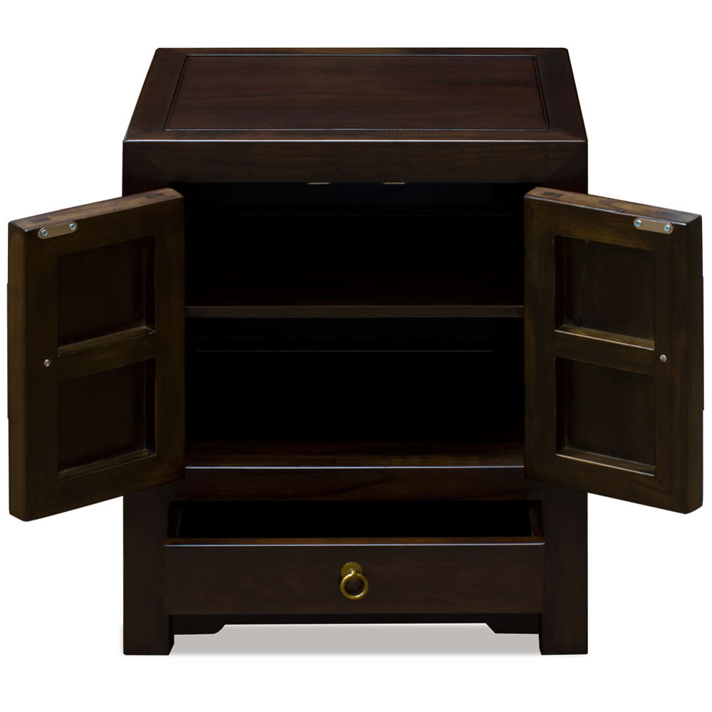 Dark Espresso Elmwood Chinese Ming Cabinet