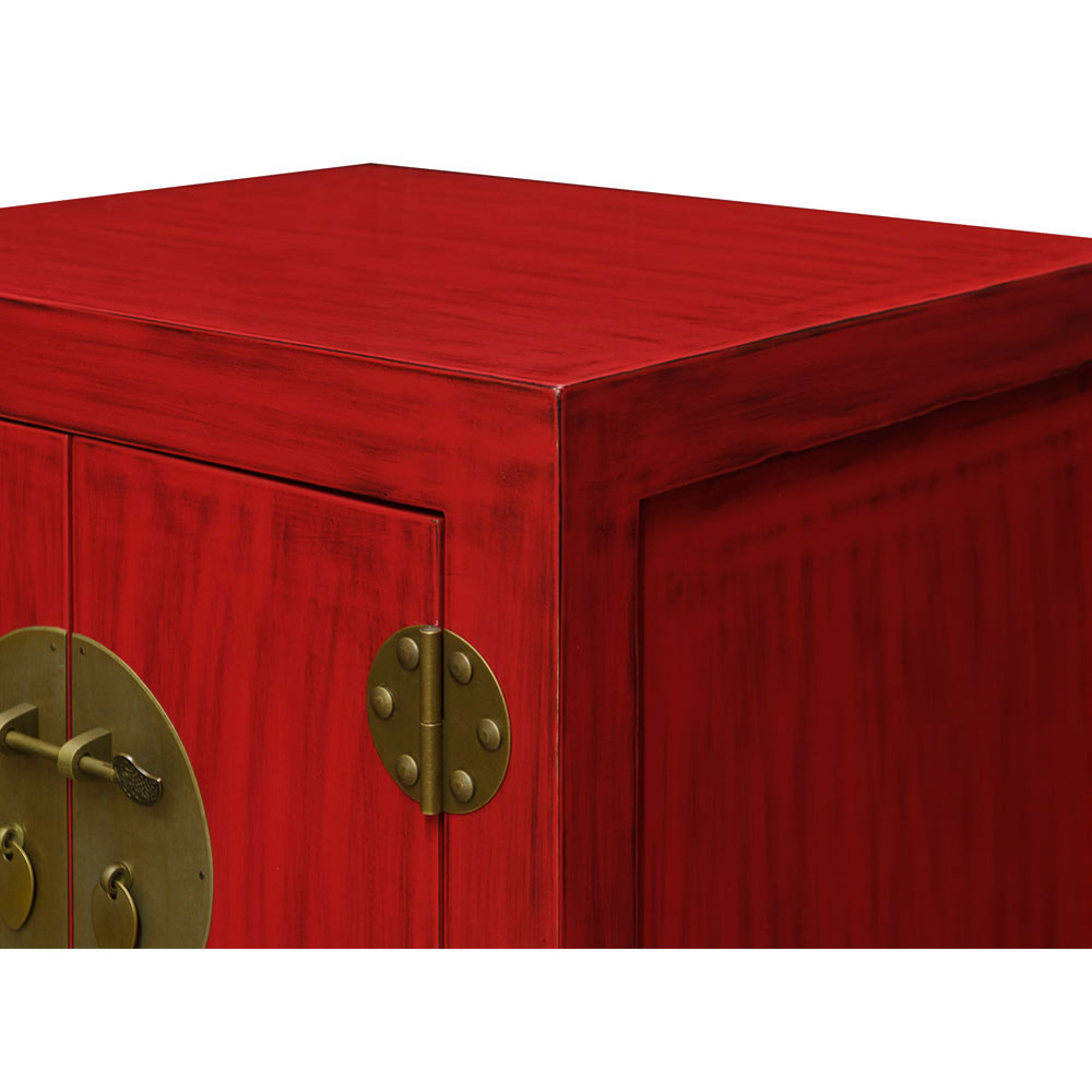 Red Elmwood Chinese Ming Cabinet