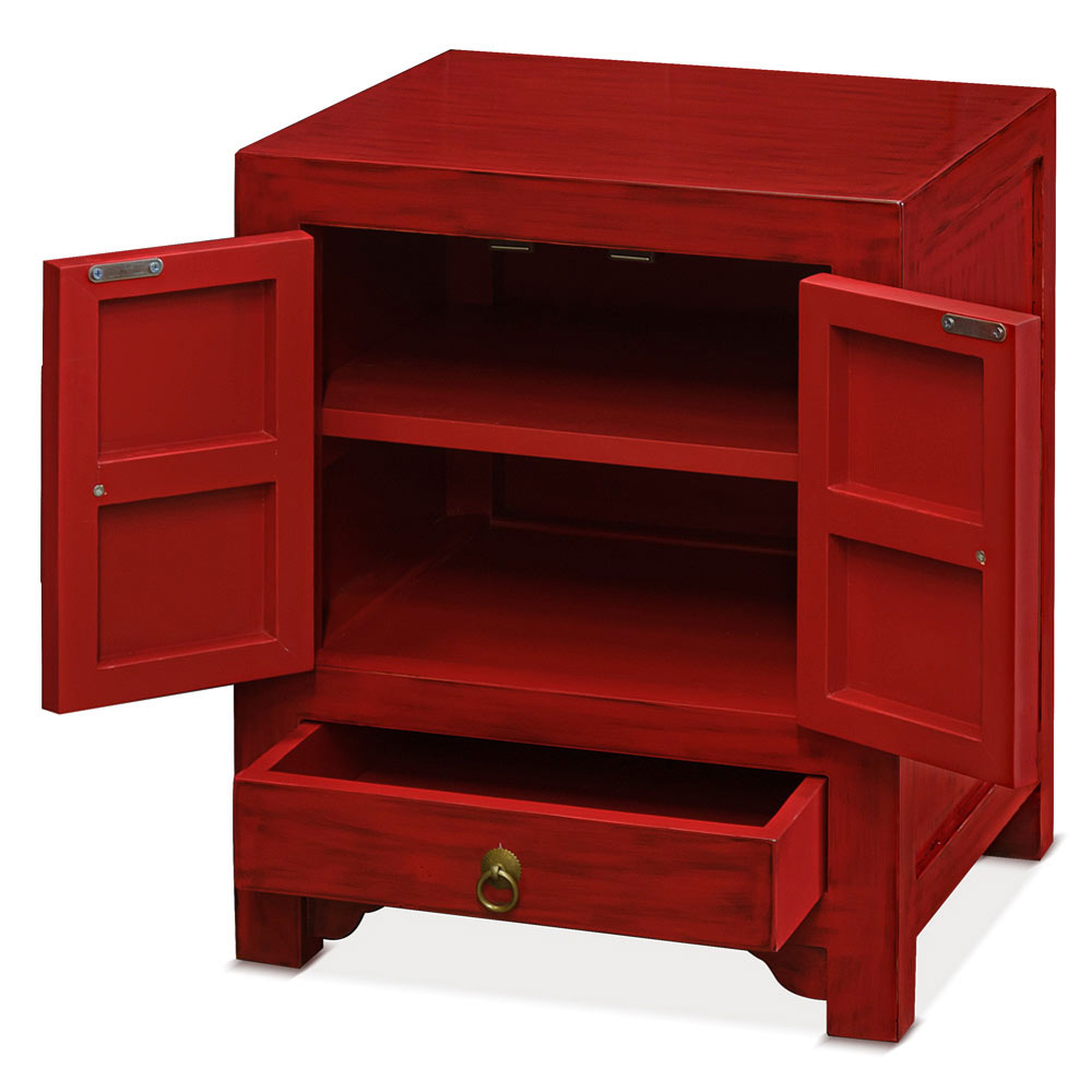 Red Elmwood Chinese Ming Cabinet