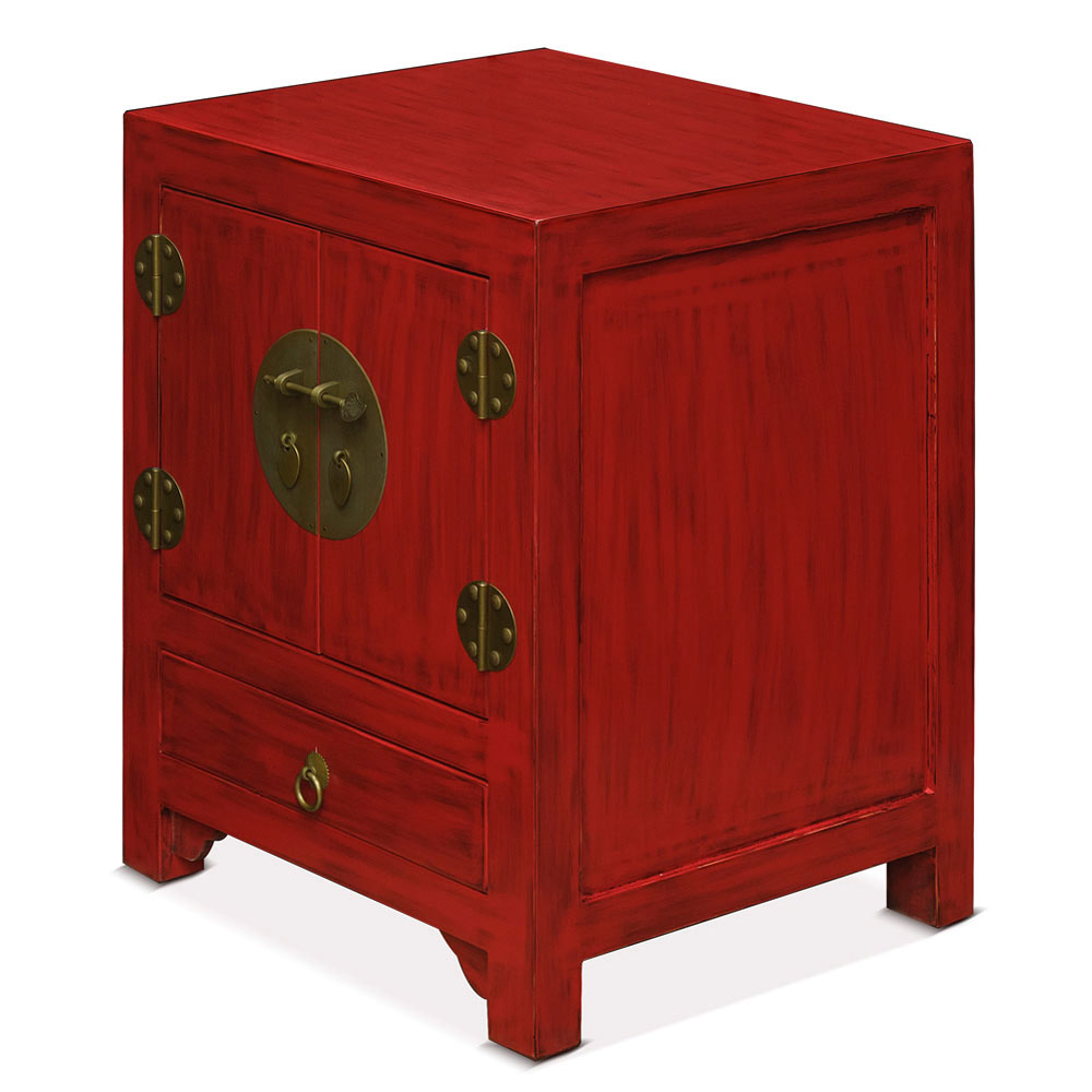 Red Elmwood Chinese Ming Cabinet