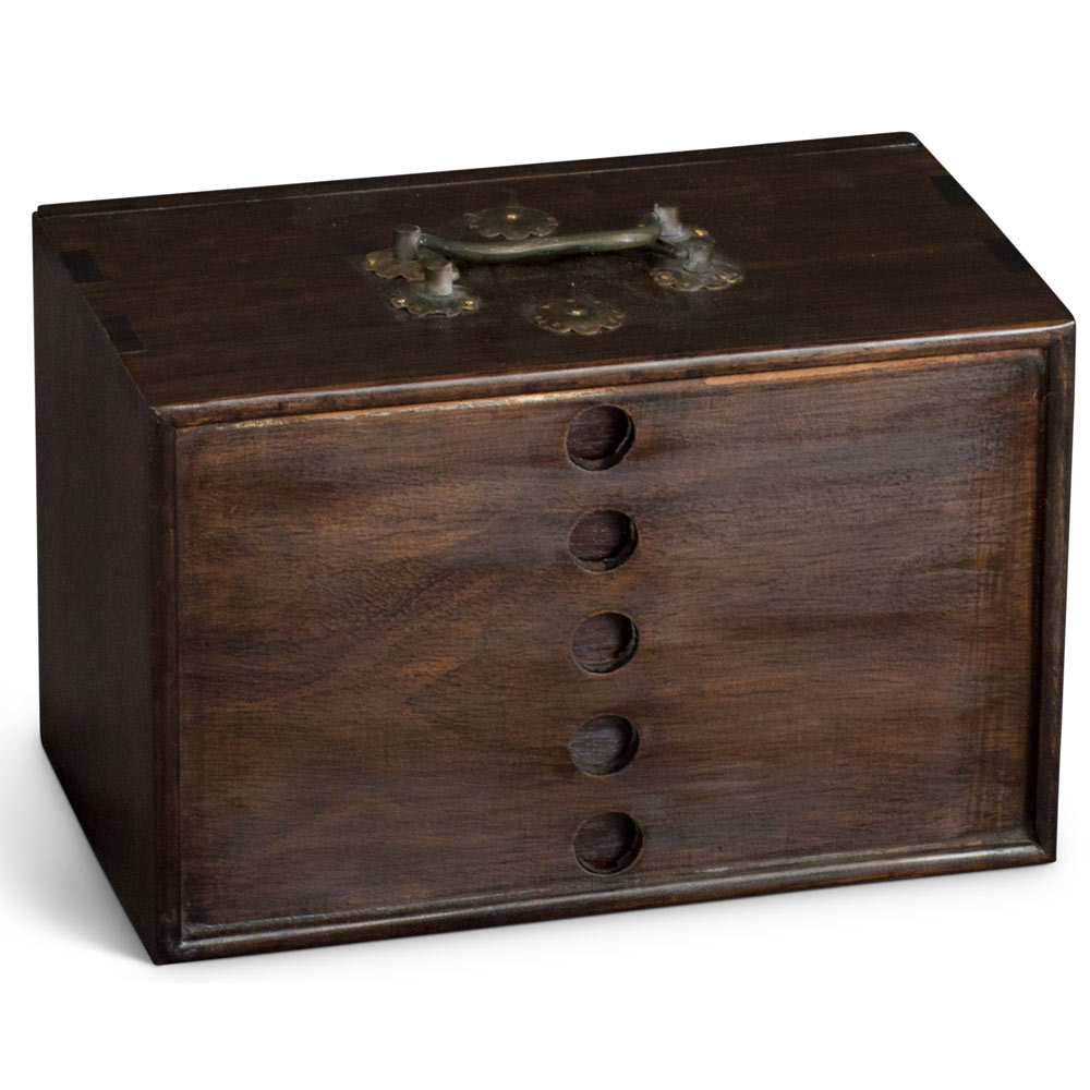 Vintage Rosewood Chinese Treasure Box