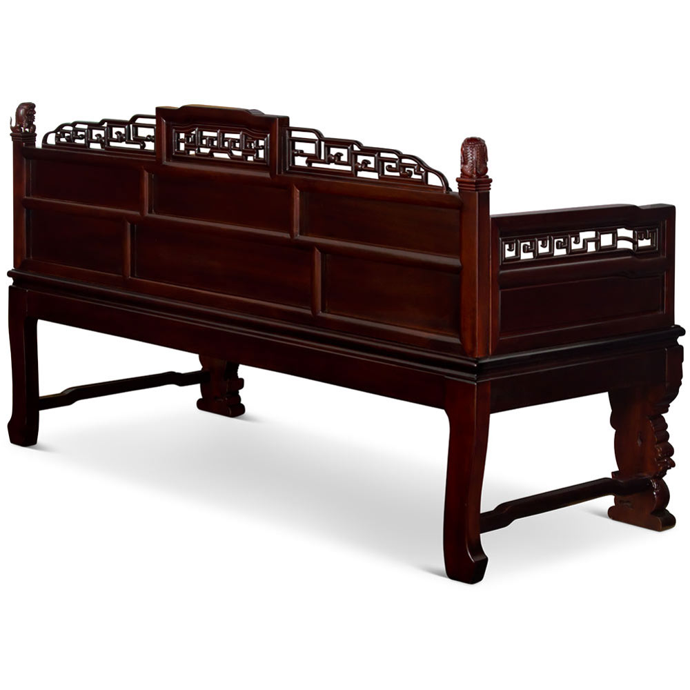 Mahogany Finish Rosewood Imperial Palace Asian Day Bed