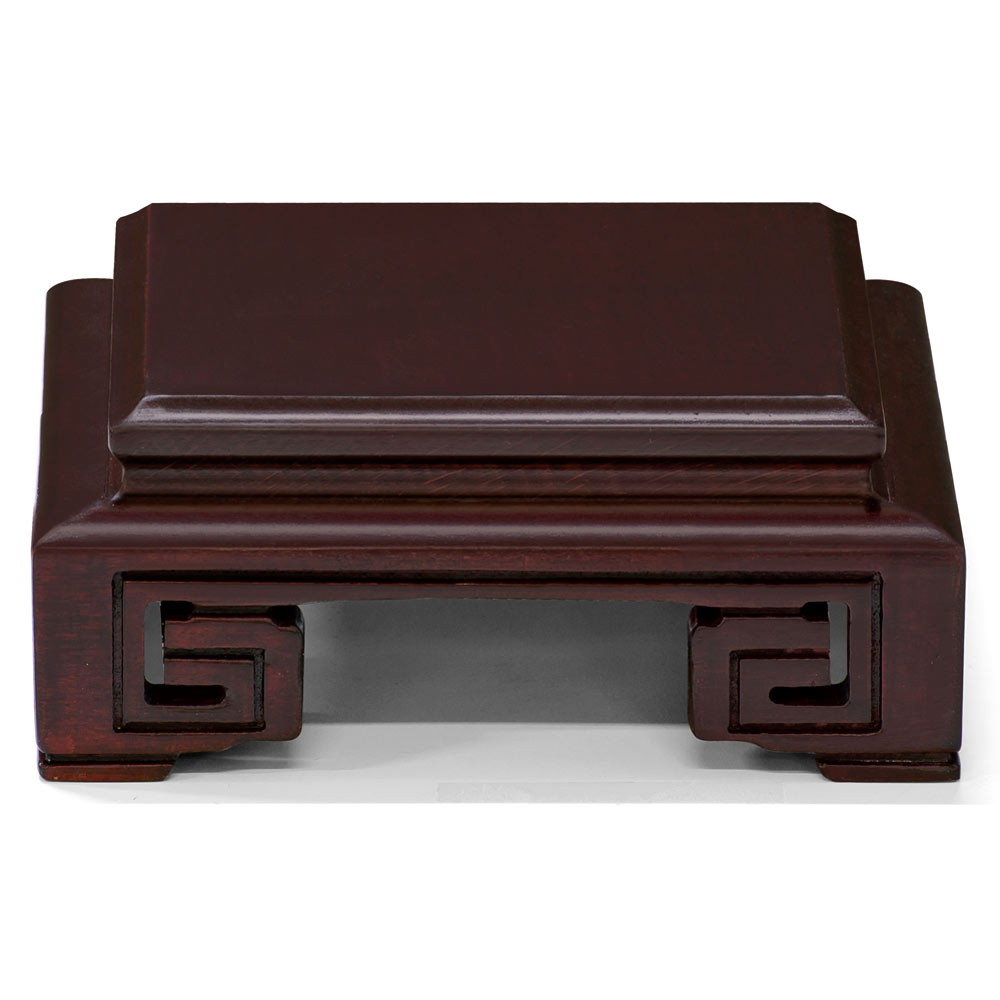 4.5 Inch Brown Square Chinese Wooden Stand
