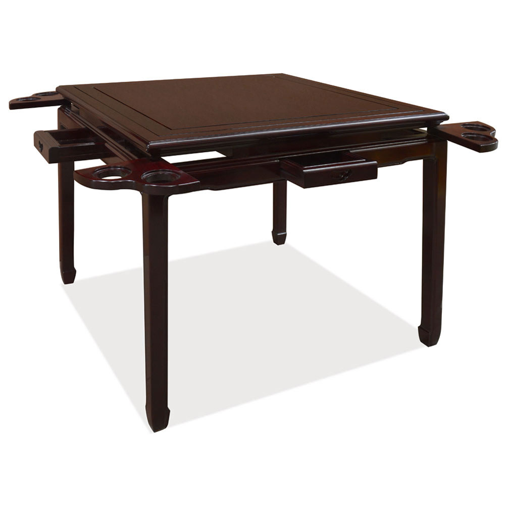 Dark Cherry Finish Rosewood Chinese Mahjong Table