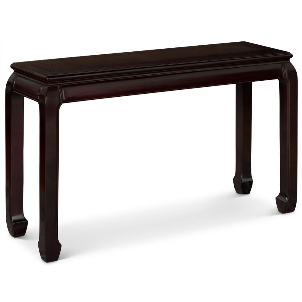 Dark Cherry Rosewood Ming Console Table