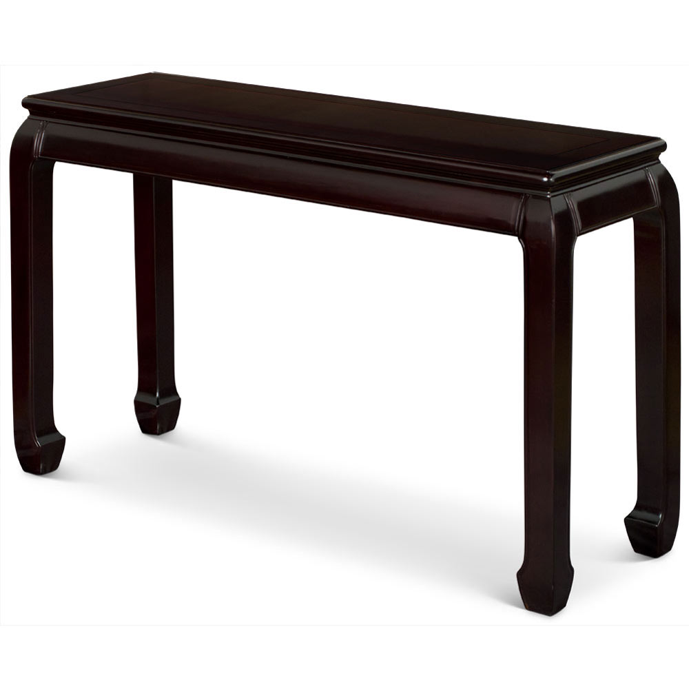 Dark Cherry Rosewood Ming Console Table