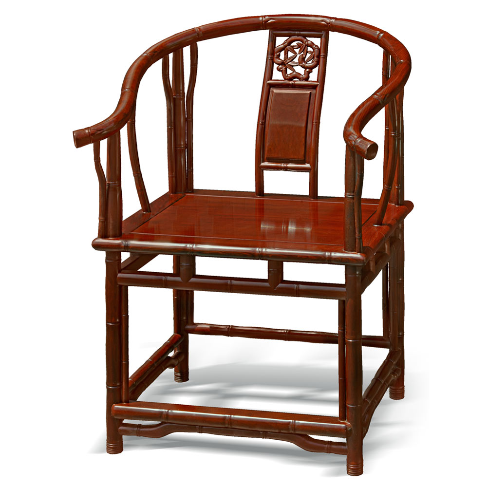 Red Sandal  Bamboo Motif Tai Shi Chair Set