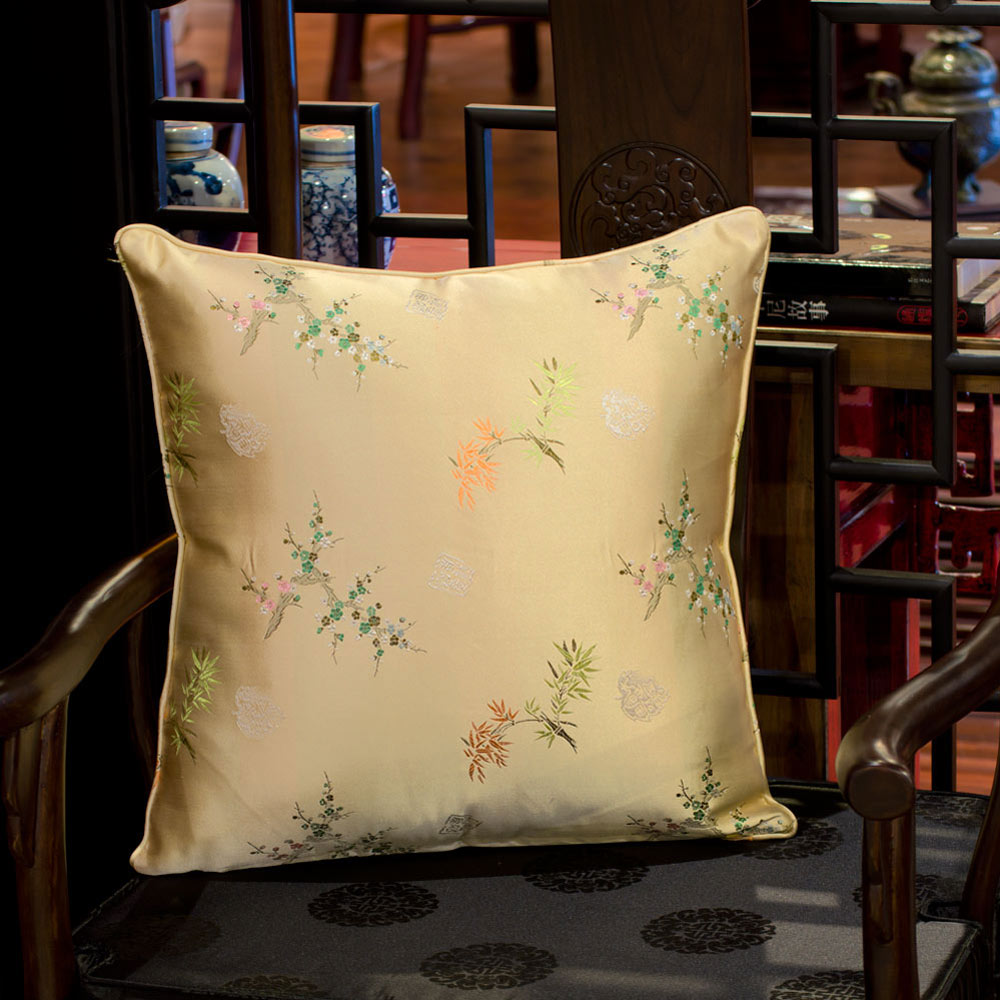 Chinese silk on sale pillows