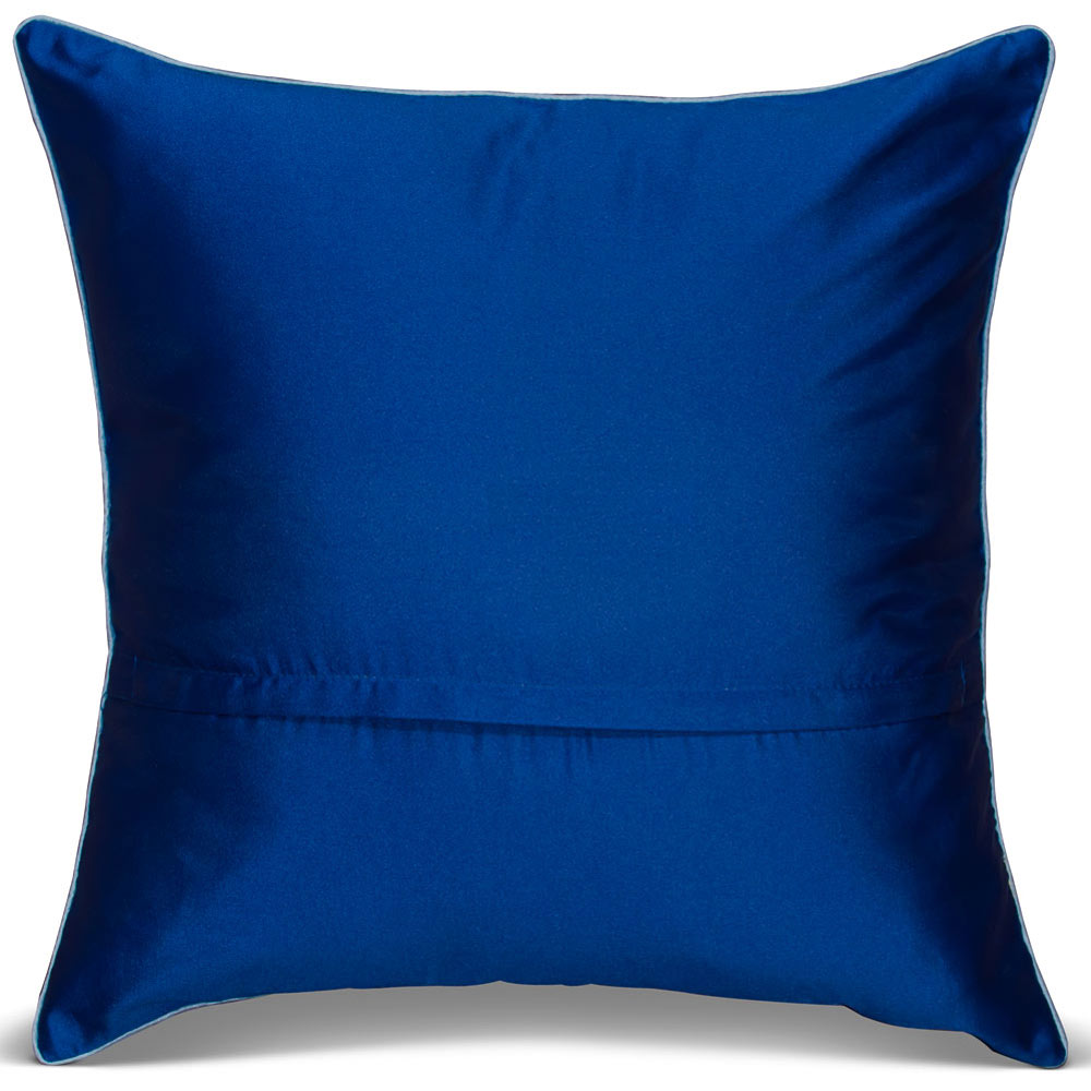 Royal Blue Chinese Longevity Pillow