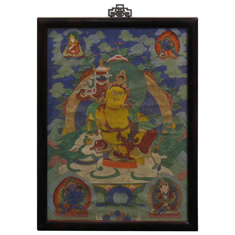 Framed Tibetan Thangka Painting