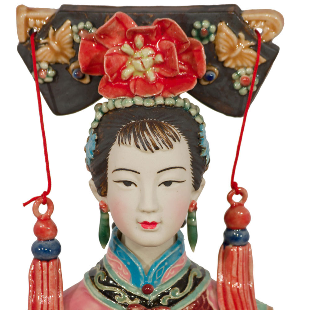 Chinese Porcelain Figurine, Qing Dynasty Noble Lady