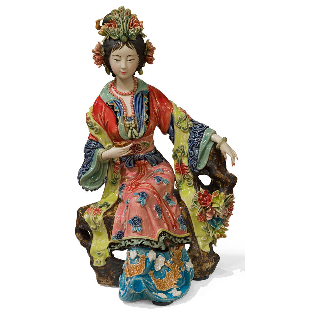 Chinese Porcelain Figurine, Yang Guifei Lady