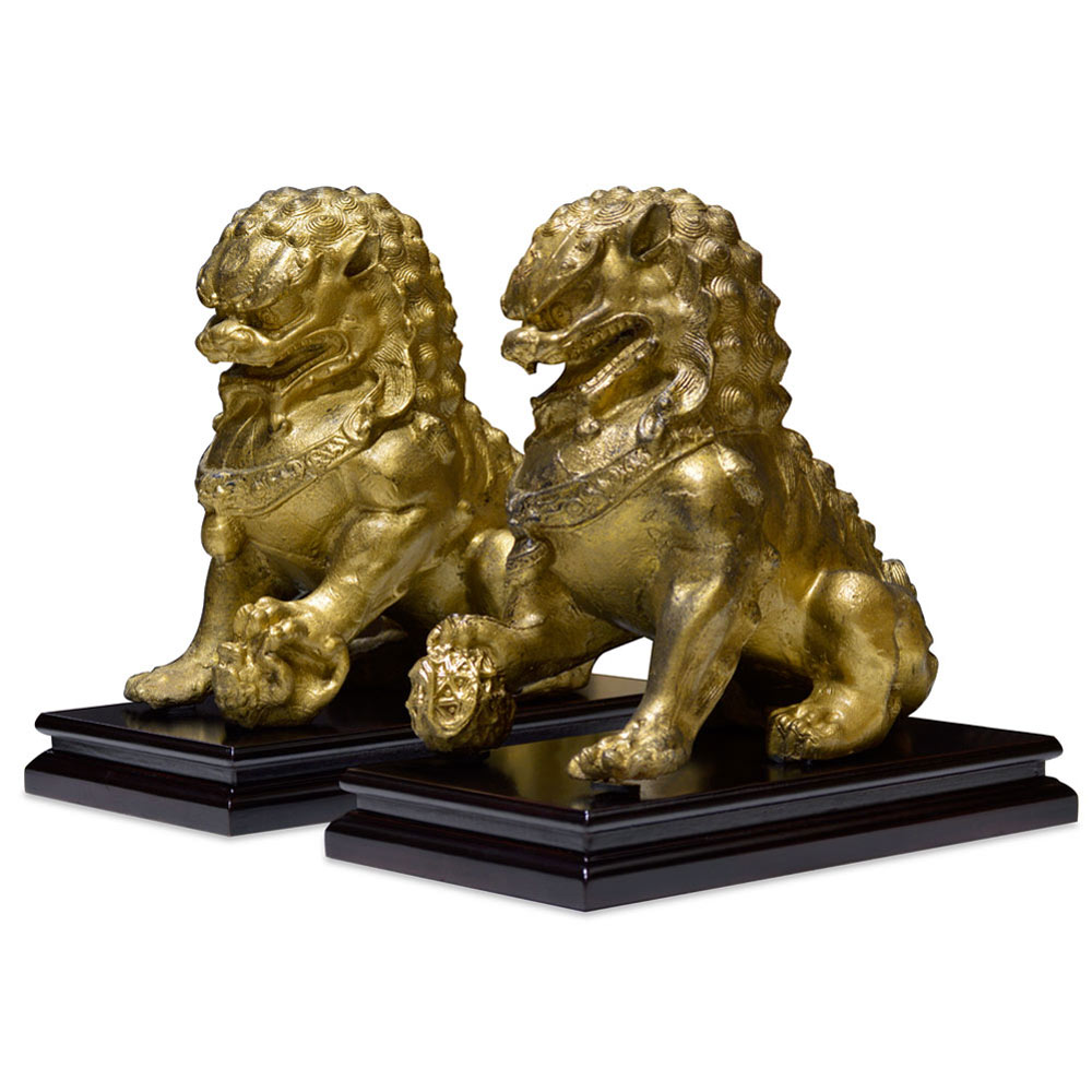 Iron Foo Dog Figurines