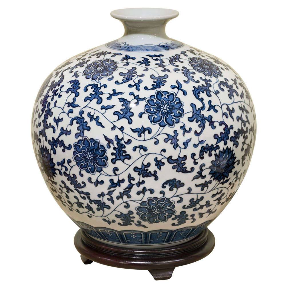 blue and white porcelain jar