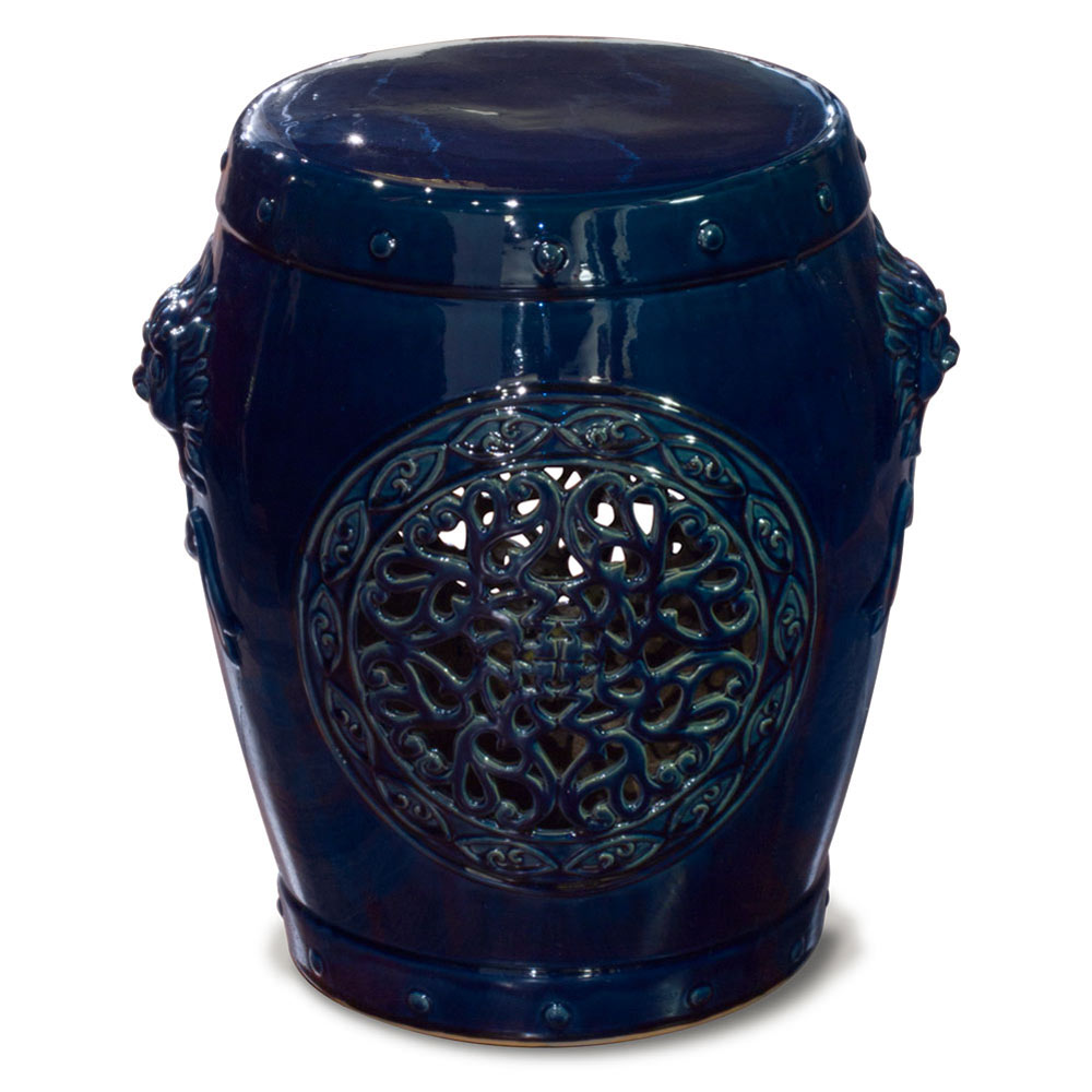 Navy discount garden stool