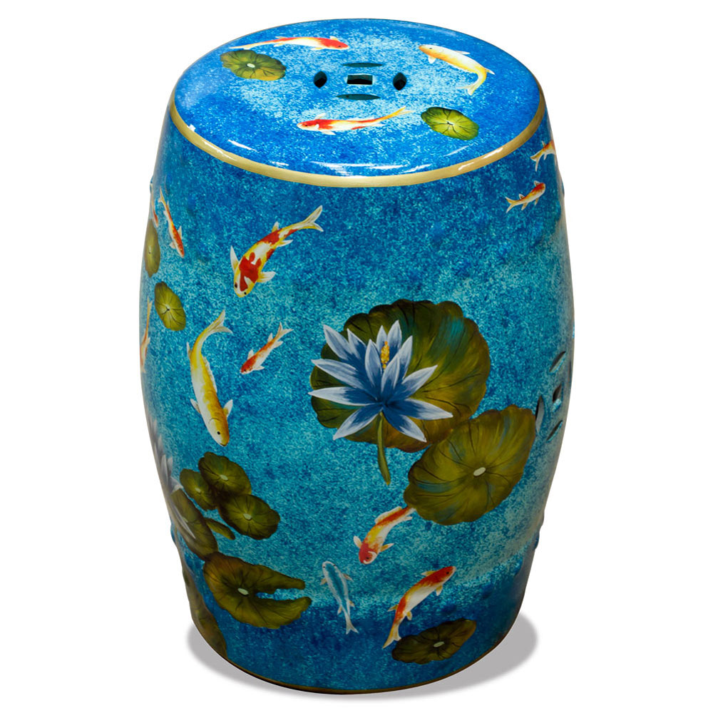 Koi Fish Garden Stool