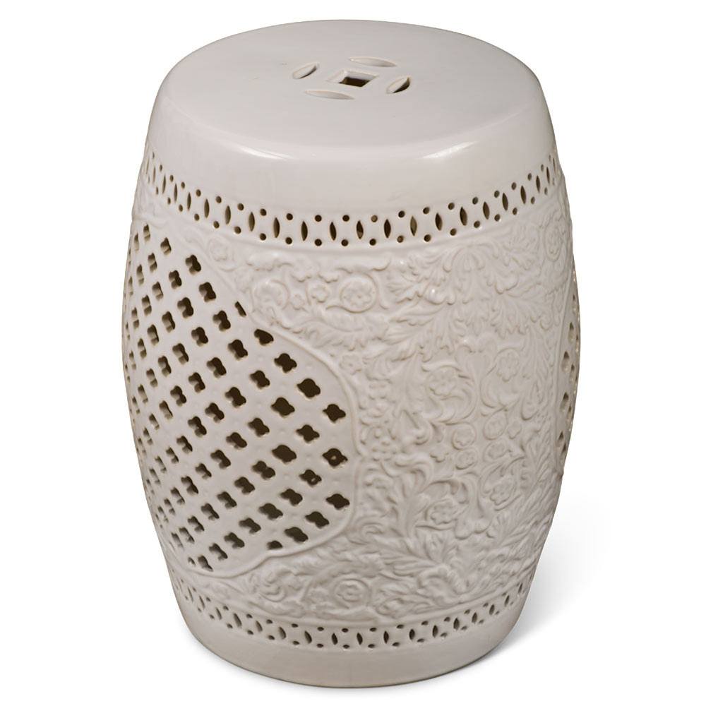 White Porcelain Chinese Jiang Nan Porcelain Stool