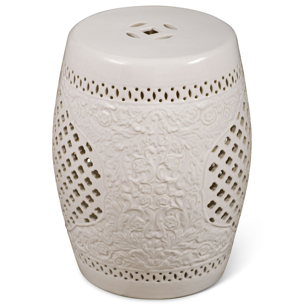 White Porcelain Chinese Jiang Nan Porcelain Stool