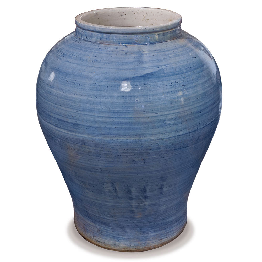 Blue Porcelain Qing Oriental Vase