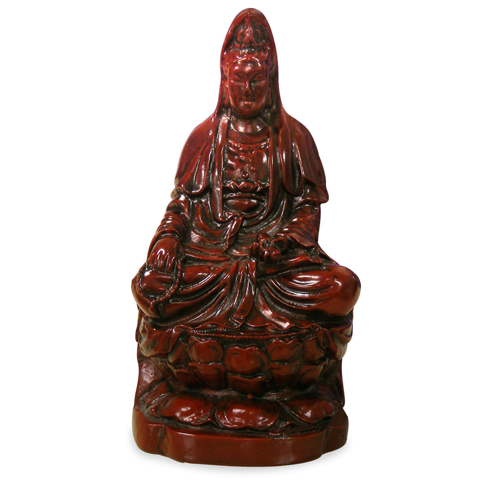 Shou Shan Shi Meditating Guanyin Asian Statue