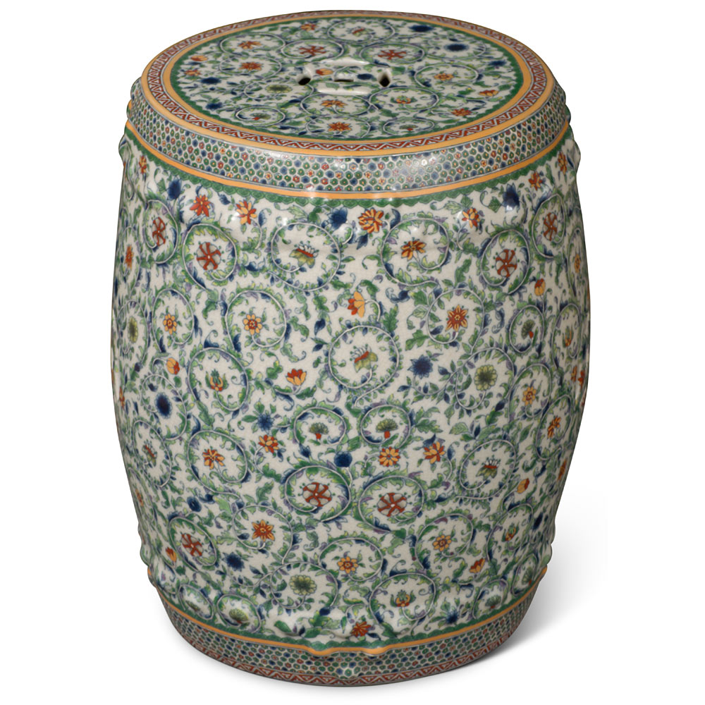 Verdant Spring Chinoiserie Garden Stool