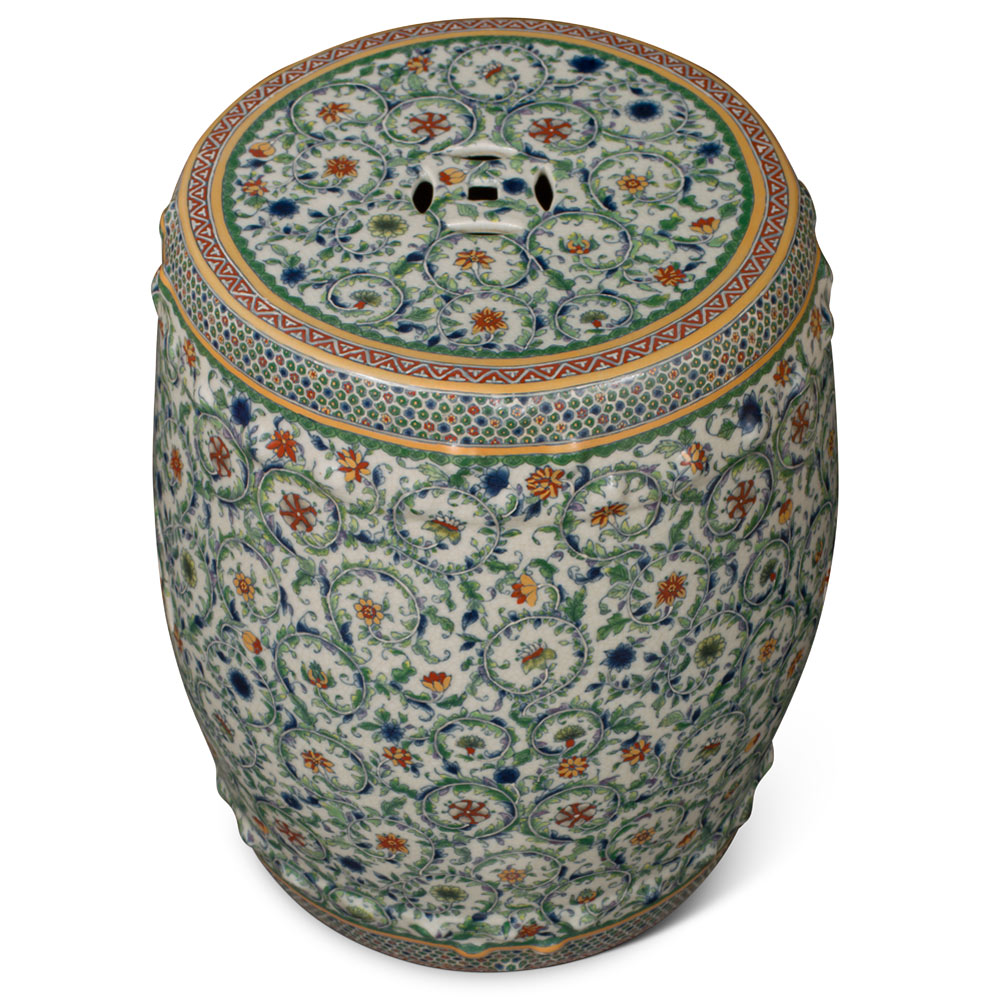 Verdant Spring Chinoiserie Garden Stool