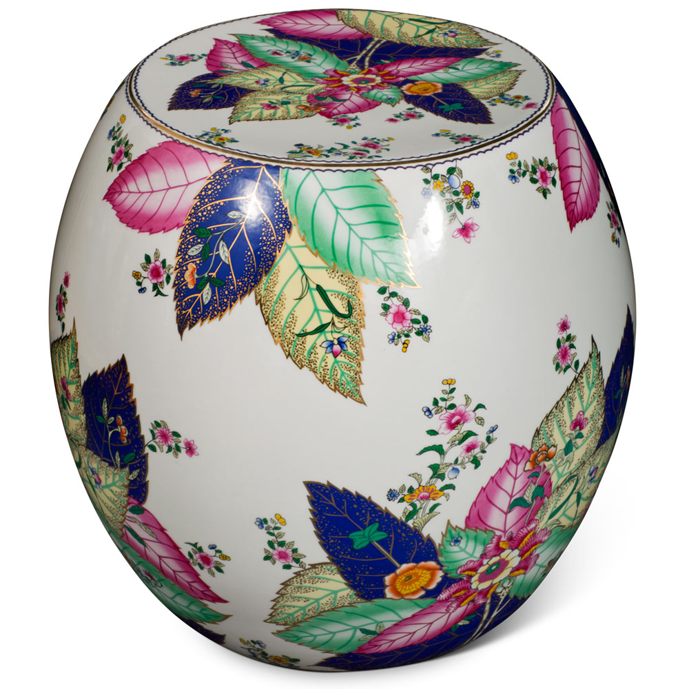 Canton Famille Rose Garden Stool