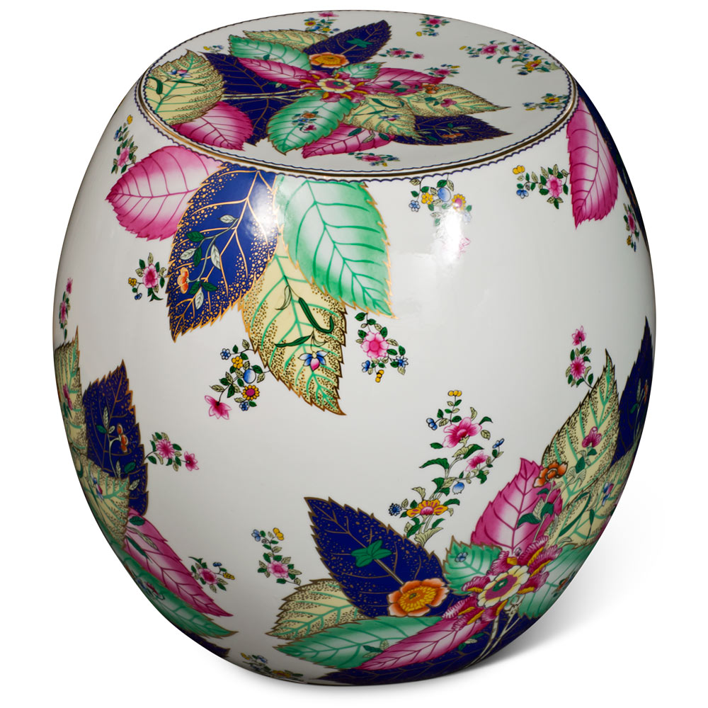 Canton Famille Rose Garden Stool