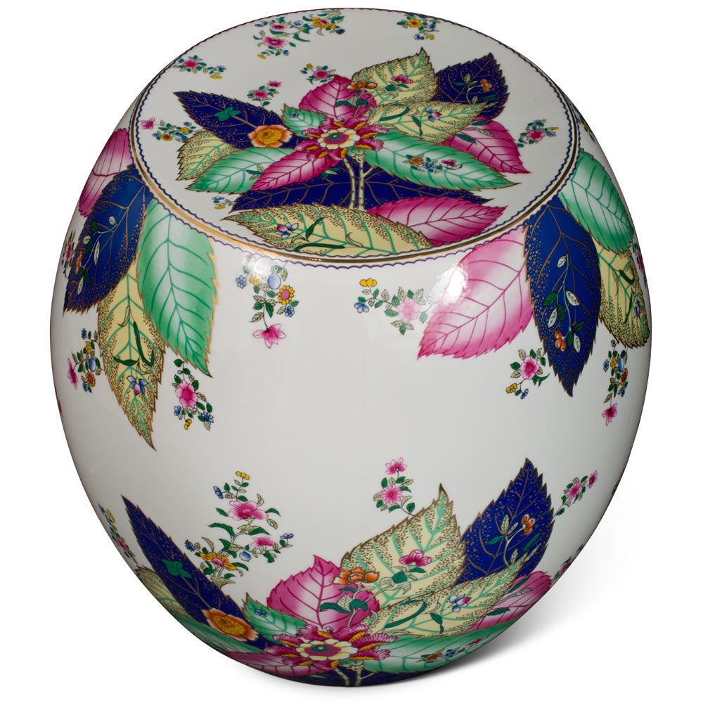 Canton Famille Rose Garden Stool