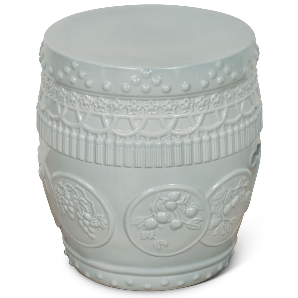 Harvest Moon Oversized Qing Bai Chinese Porcelain Garden Stool