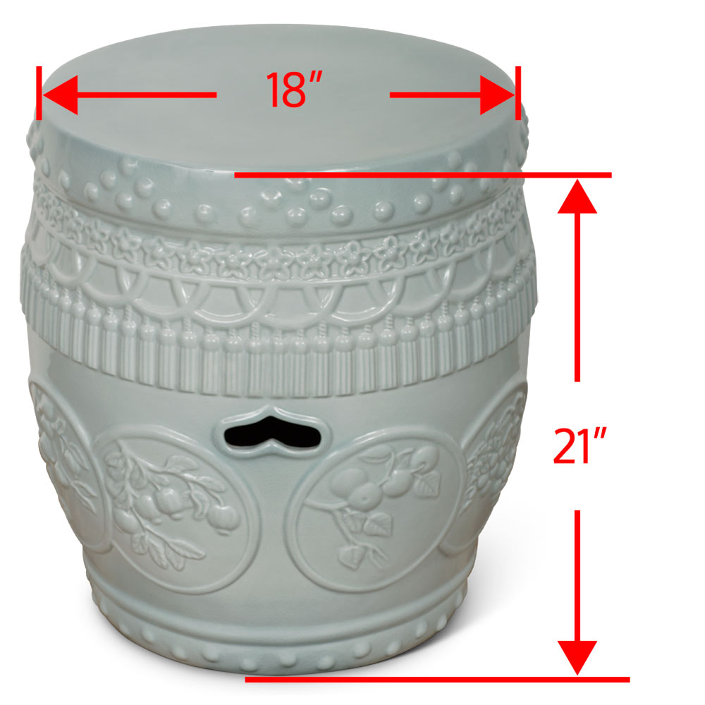 Harvest Moon Oversized Qing Bai Chinese Porcelain Garden Stool