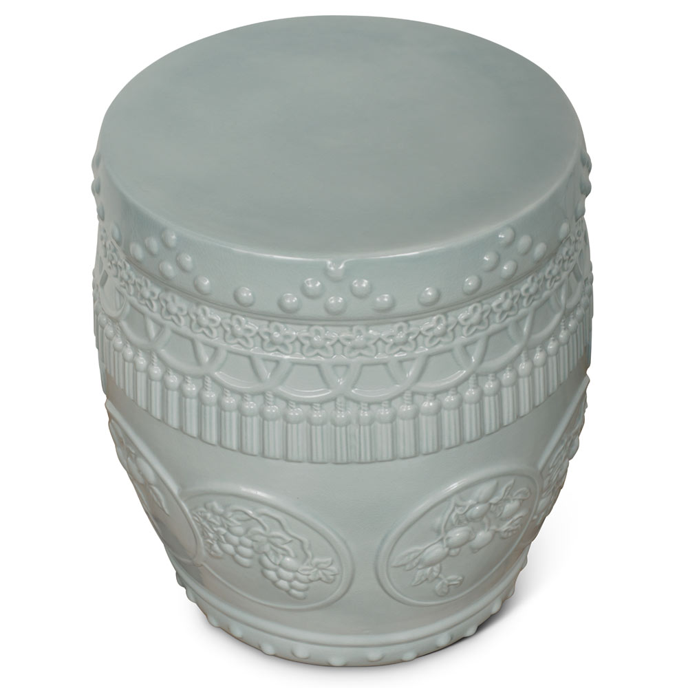 Harvest Moon Oversized Qing Bai Chinese Porcelain Garden Stool
