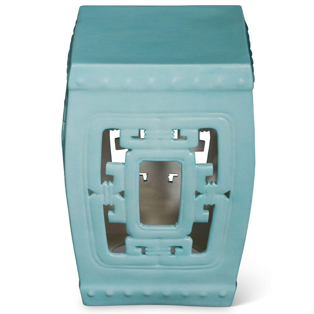 Pastel Blue Key Garden Stool