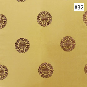 Chinese Longevity Symbol Design Gold Dining Chair Cushion (#32)