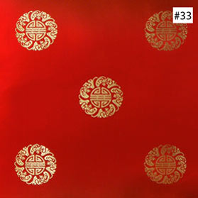 Chinese Longevity Symbol Design Red and Gold Sofa Chair Cushion (#33)