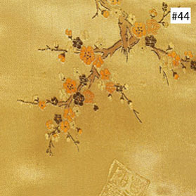 Cherry Blossom and Bamboo Design  Gold Dining Chair Cushion (#44)