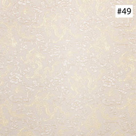 Dragon Design Cream Silk Fabric (#49)