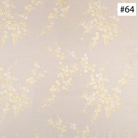 Cherry Blossom Design Cream Silk Fabric (#64)